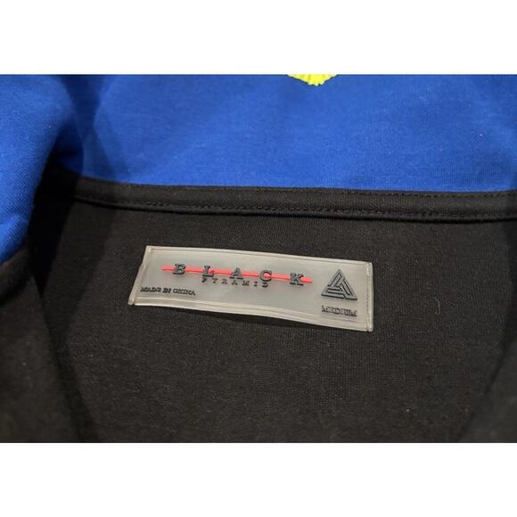 Pyramid Colorblock Pullover Sweatshirt with Embroidered Patches - Picture 5 of 8